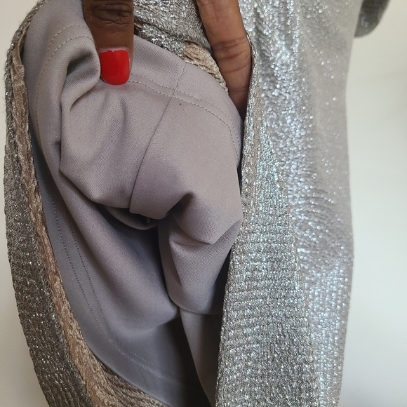 Hailey Logan One Shoulder Silver Dress - Picture 8 of 16